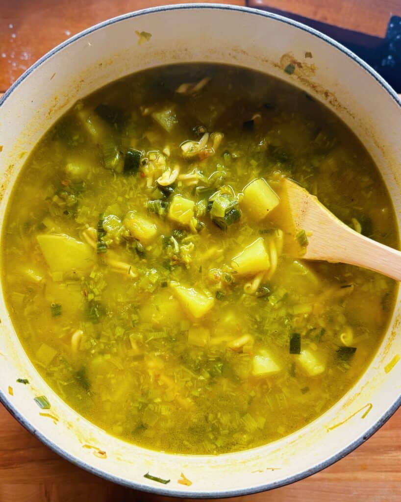 lemon leek and potato soup