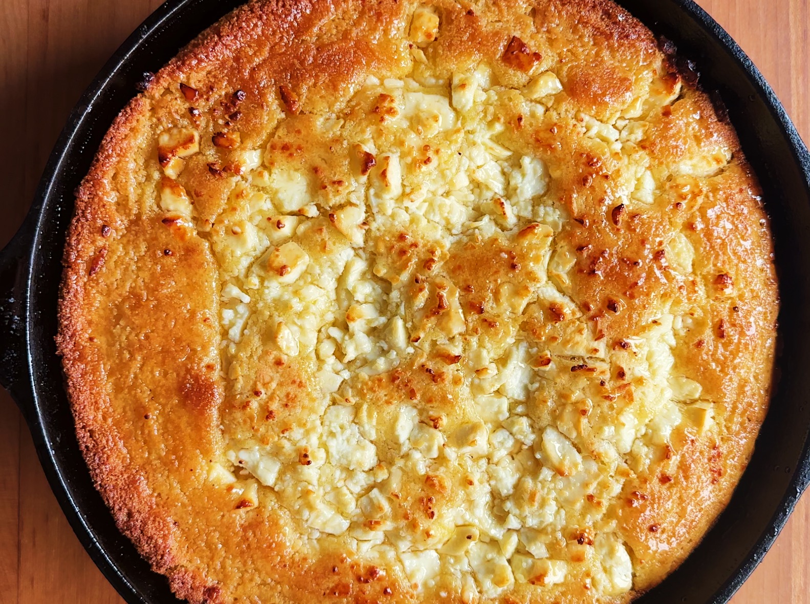 feta cornbread with honey