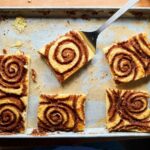 cinnamon swirl sheet pan pancakes