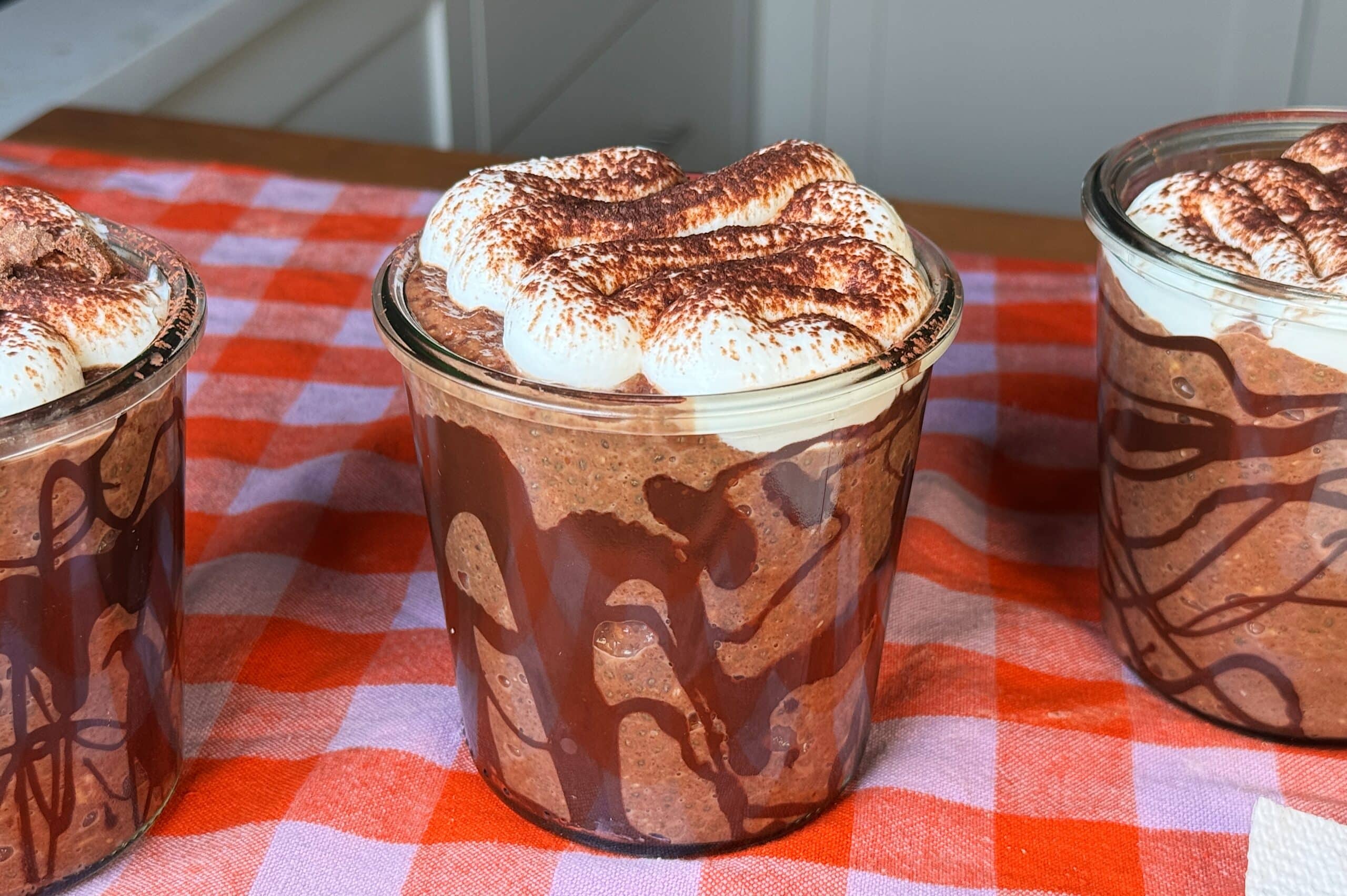 big batch chocolate chia seed pudding