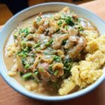 chicken stew with onions and cabbage