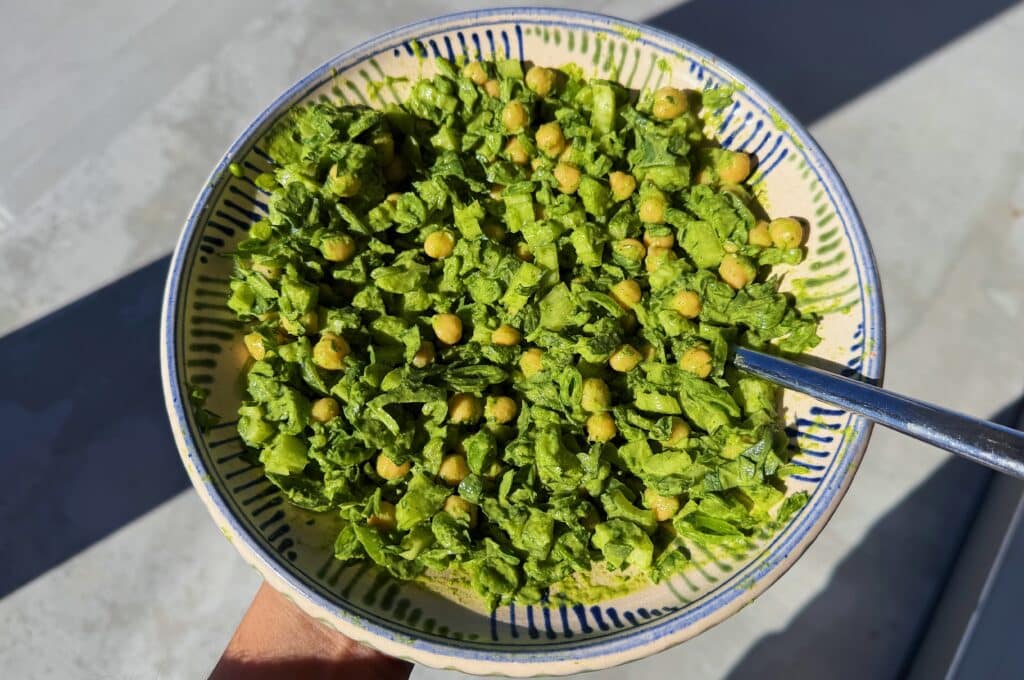 green goddess chickpea salad