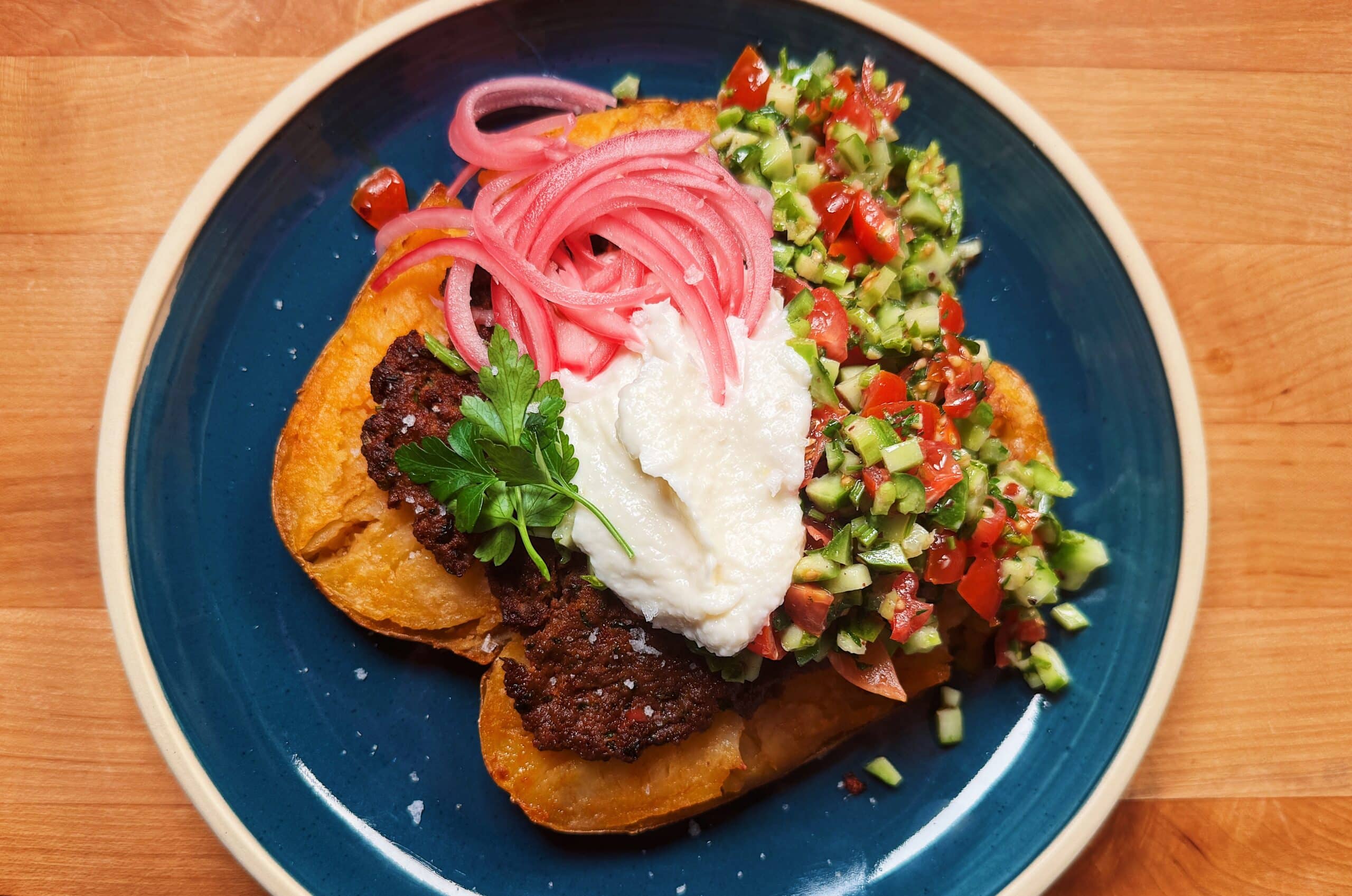 Beef Loaded Smashed Potatoes