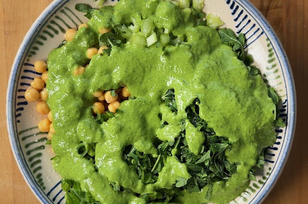 green goddess chickpea salad