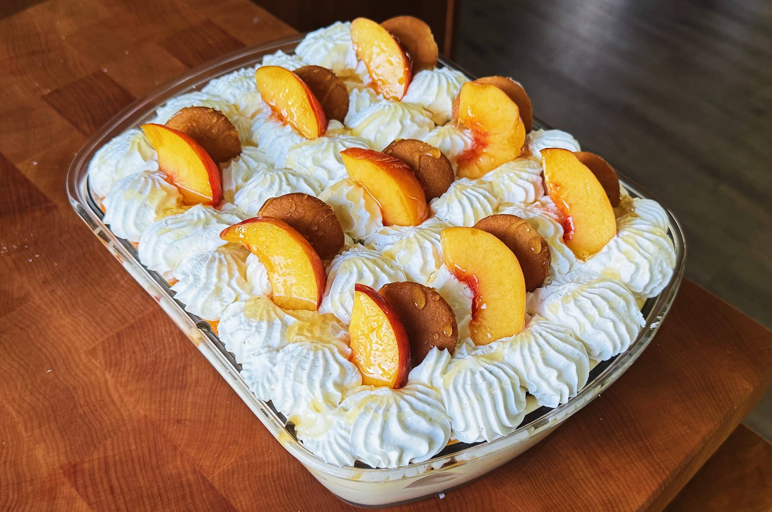 Honey Peaches and Cream Pudding